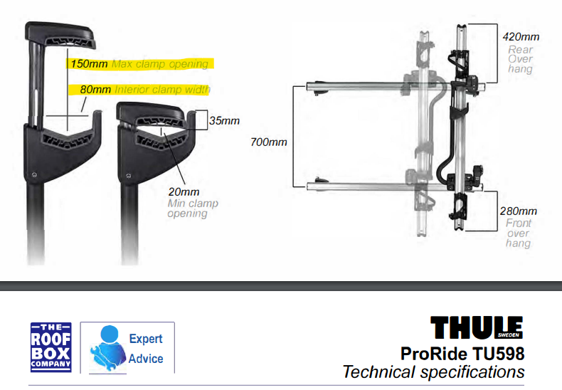 Haibike Hardnine 8.0 2020 will it fit in a Thule 598 clamp