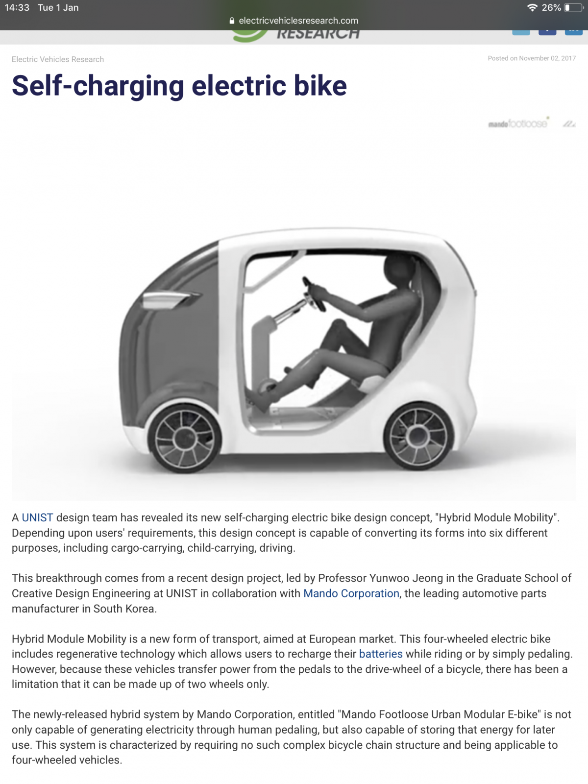 Self charging electric online motorcycle