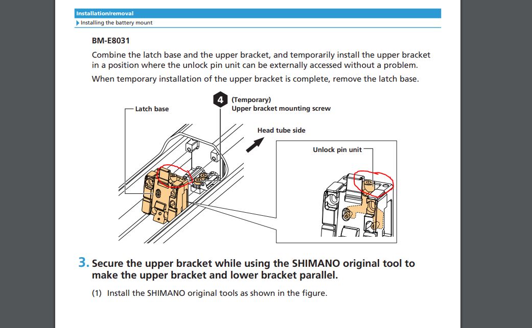 Shimano steps battery store replacement