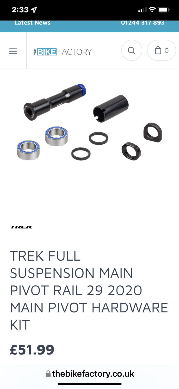 Trek fuel best sale ex bearing kit