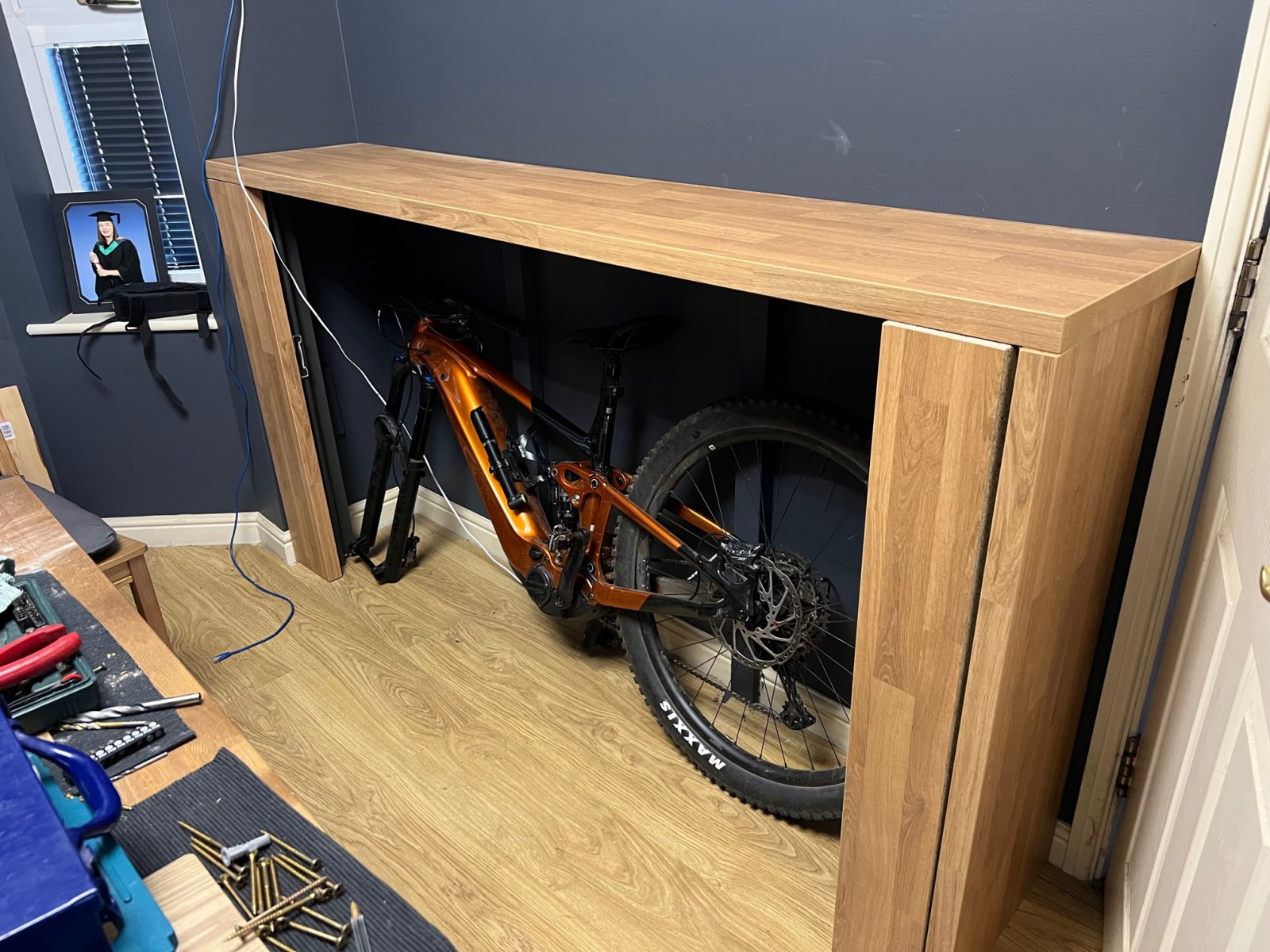 Indoor bike storage on sale