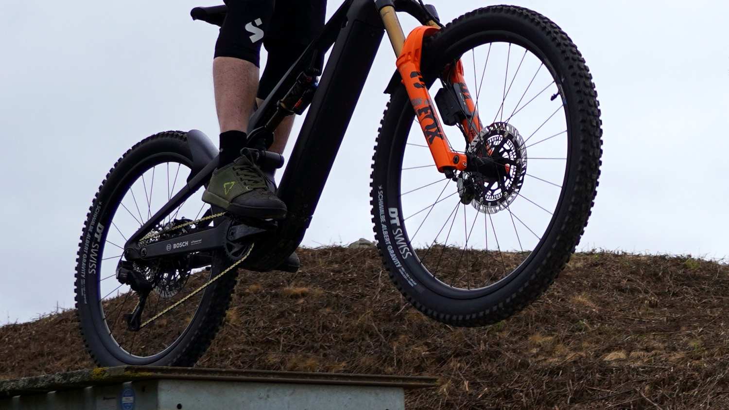 Riding the anonymous Bosch test bike.