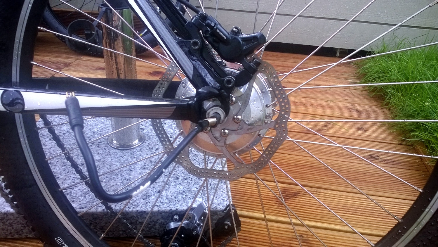 The Q100 201 rpm hub motor on a cadence-sensor-only ebike.