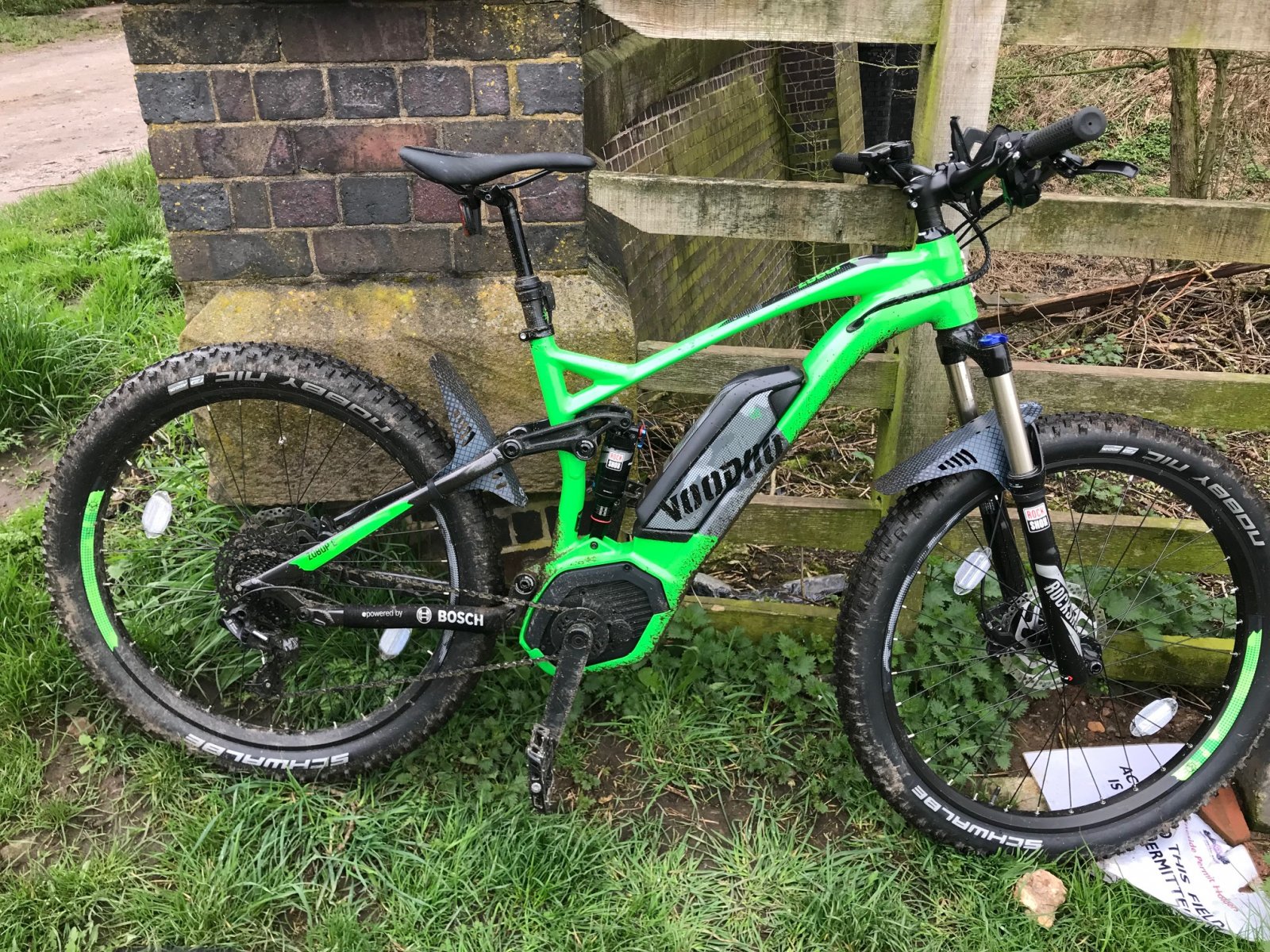 Voodoo electric bike green new arrivals