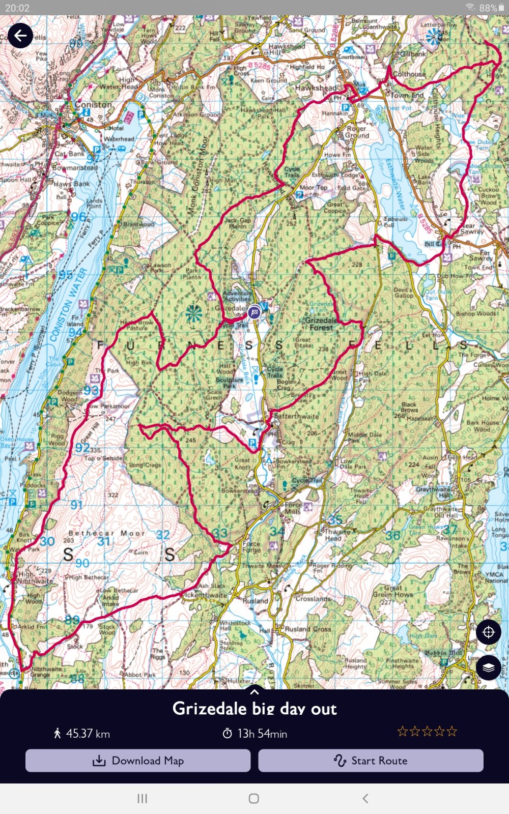 lake district cycle routes map