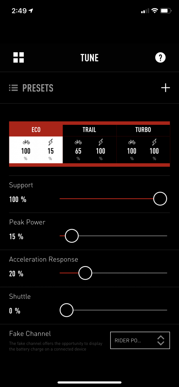 specialized mission control peak power