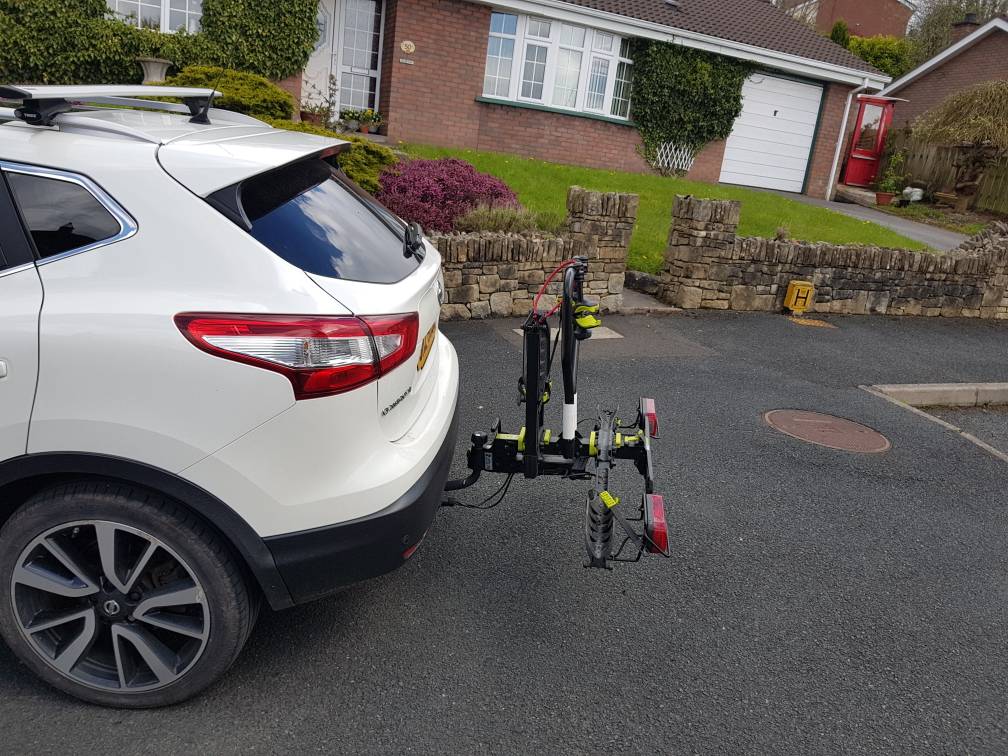 e bike on roof rack