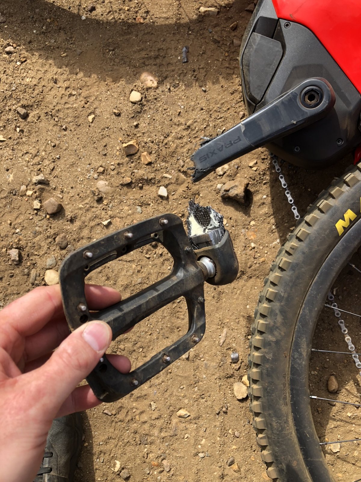 broken bike pedal