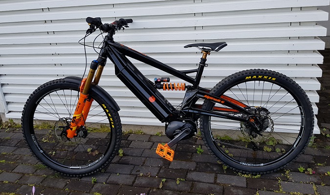 orange alpine ebike