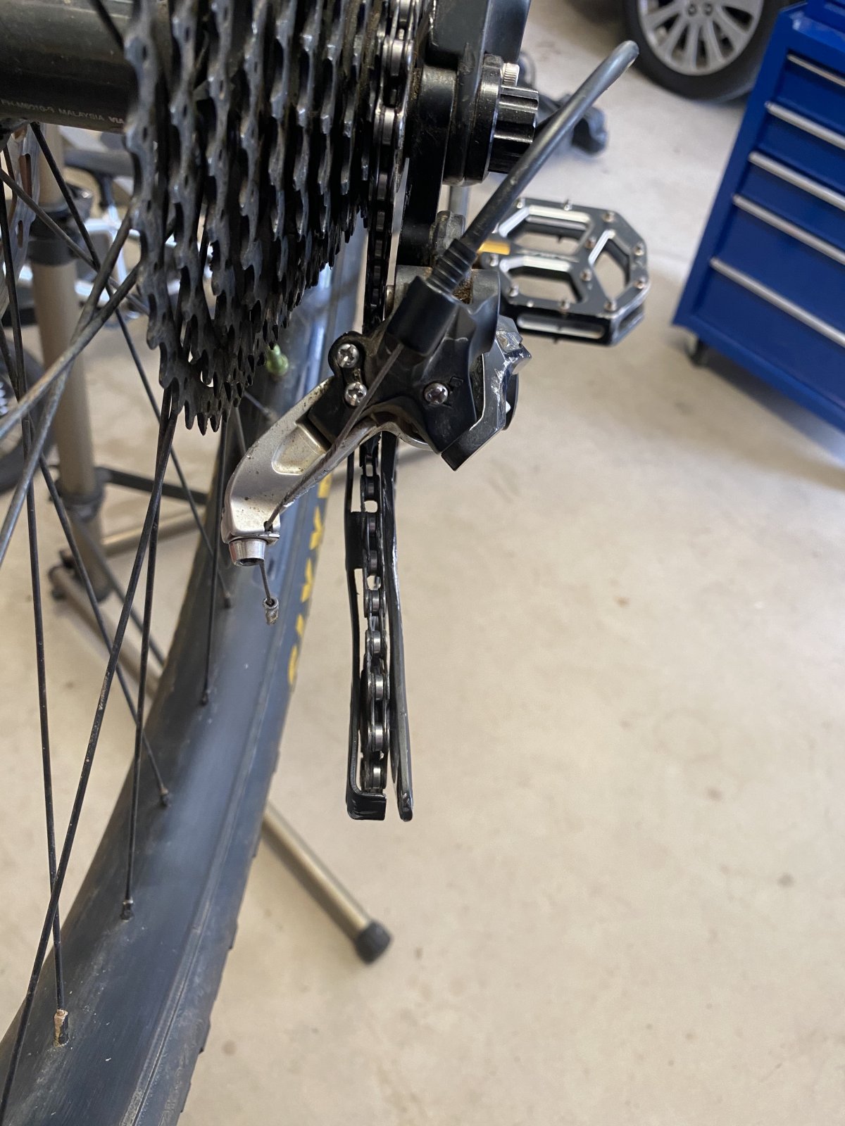 straighten rear derailleur cage