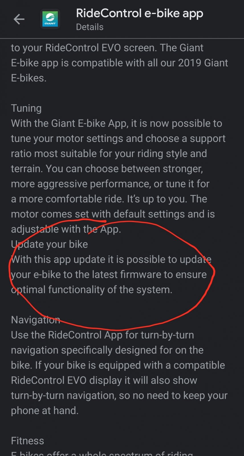 giant e bike app